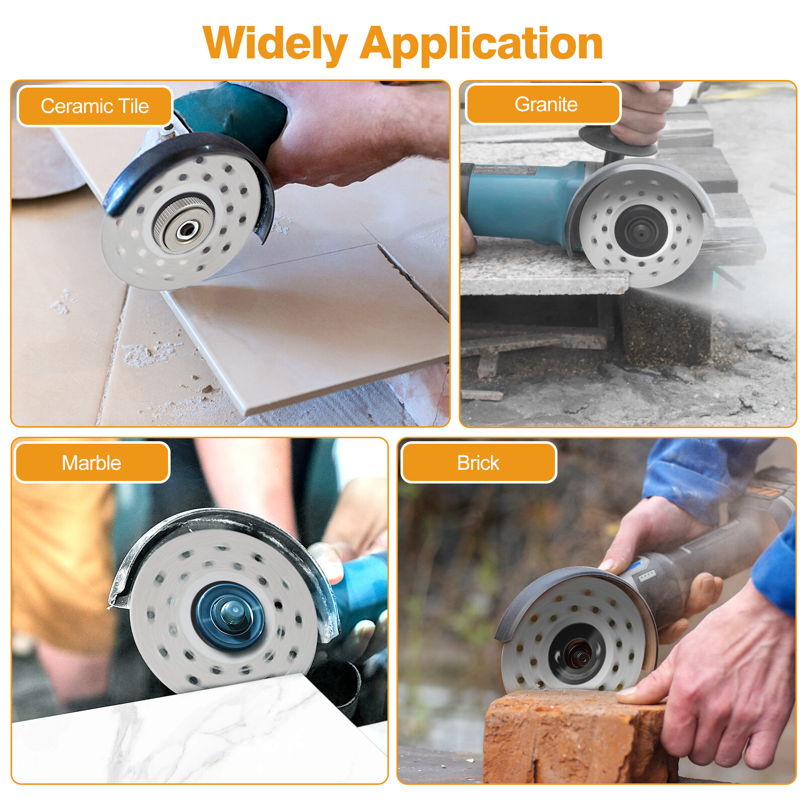 6PCS 4in Rock Slab Grinding Disc Rock Plate Flat Grinding Disc Diamond Saw Blade