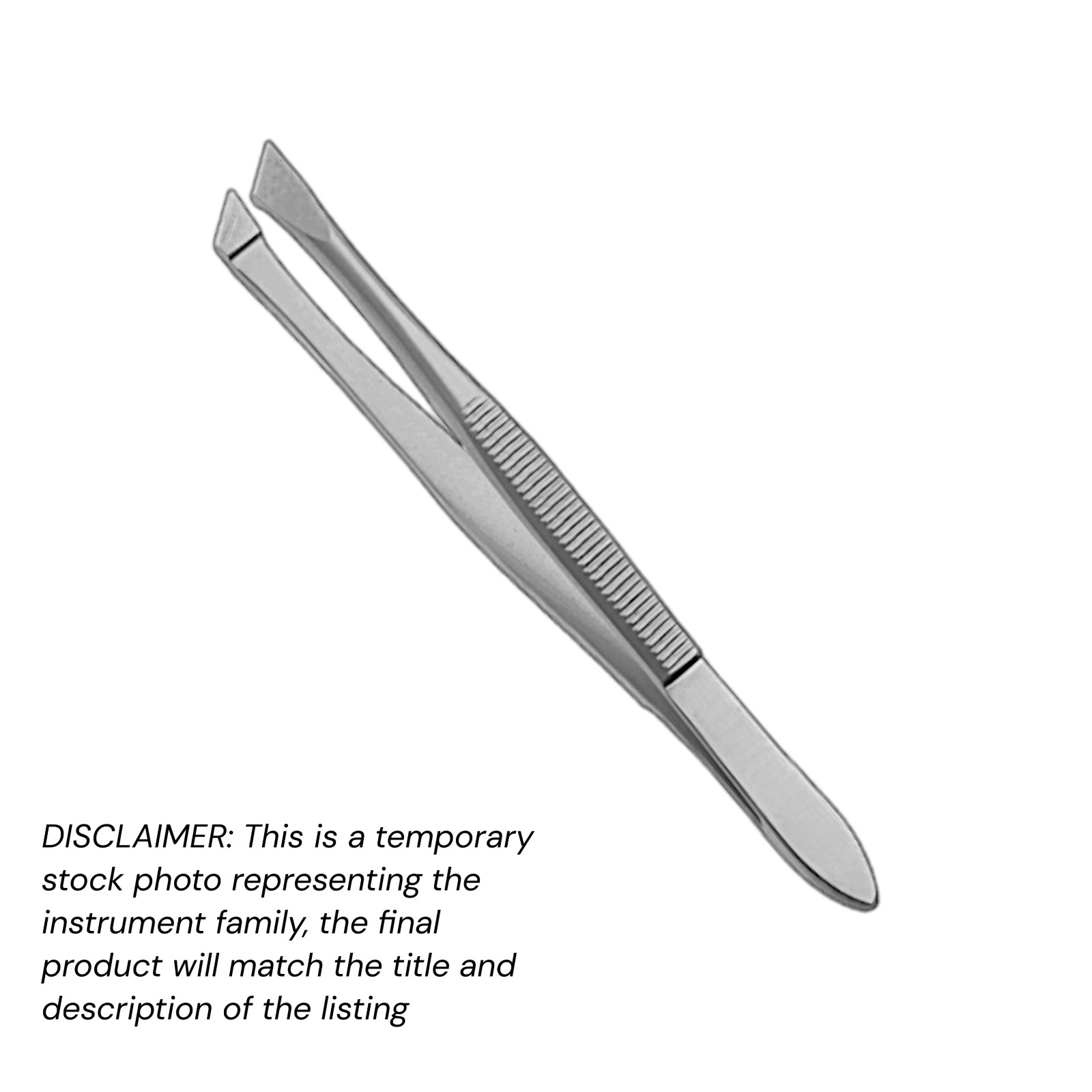 Bergh Cilia Forceps 4” Slanted Smooth Tips 8mm Wide Stainless XPRS OR Grade