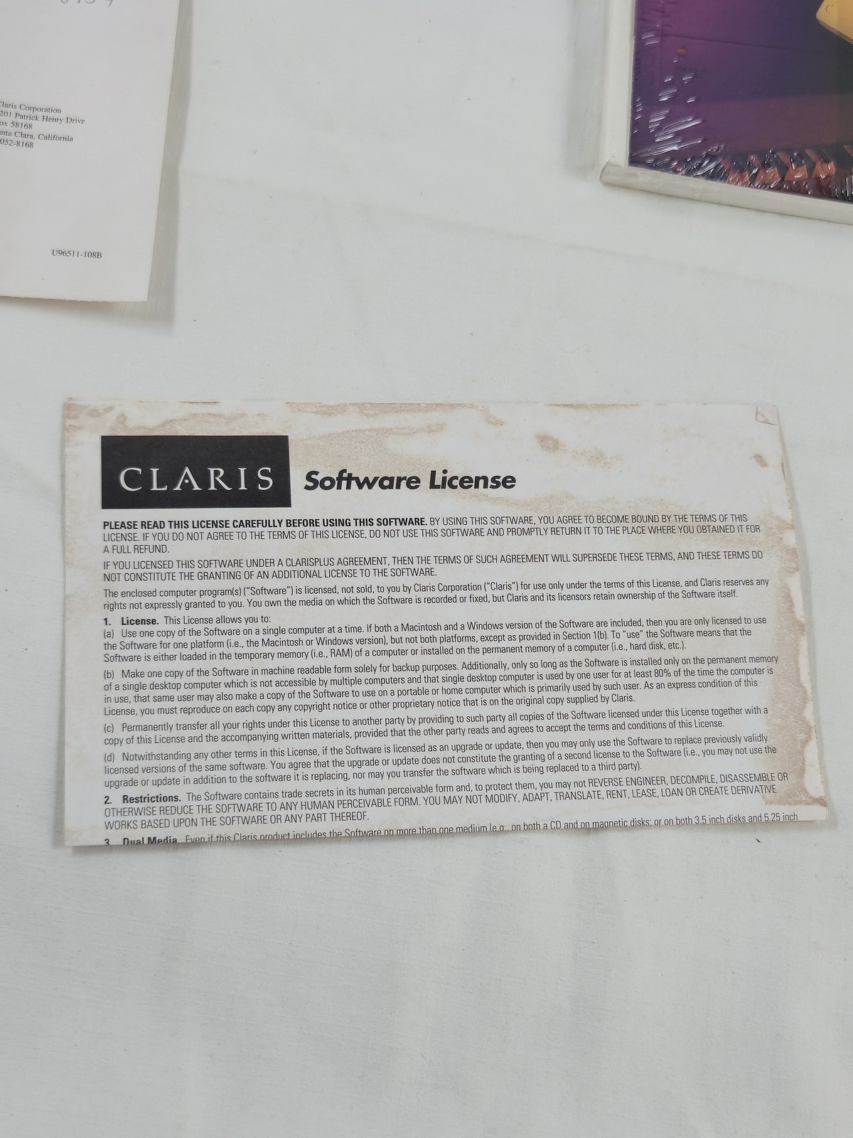 VINTAGE Claris Em@iler Email Software & ClarisWorks Getting Started Manual Mac