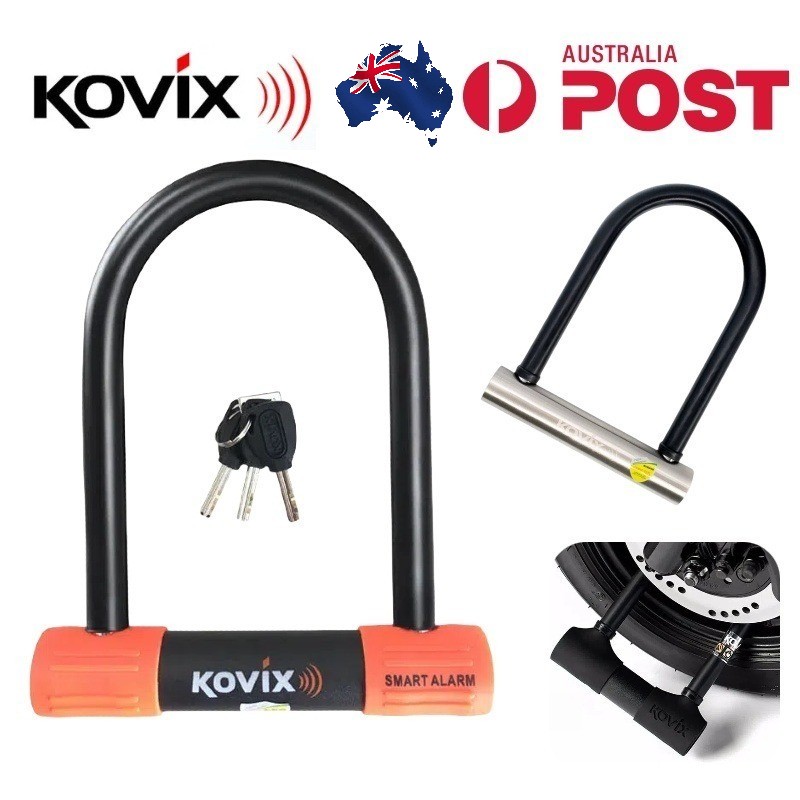 Kovix KTL16-210 Alarmed Motorcycle U-Lock Anti-Theft U Lock Safe Alarm 3 Keys AU