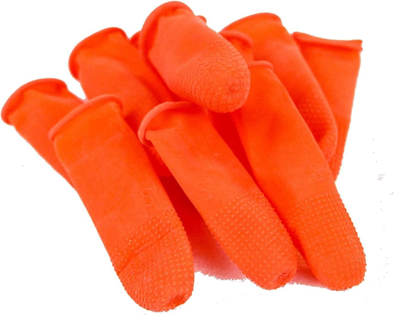 Blaze Orange Large Bore Muzzle Covers - 10 Disposable Latex Caps for Safety