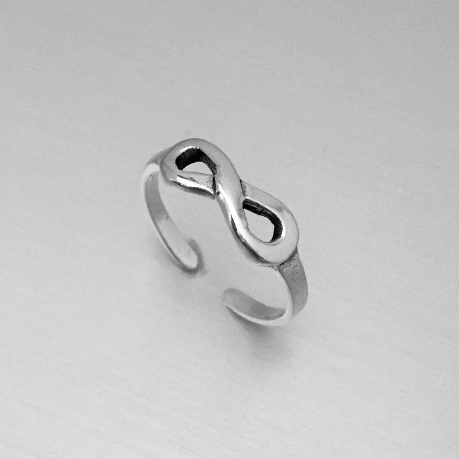 Sterling Silver Infinity Toe Ring, Silver Rings, Love Ring, Forever Ring