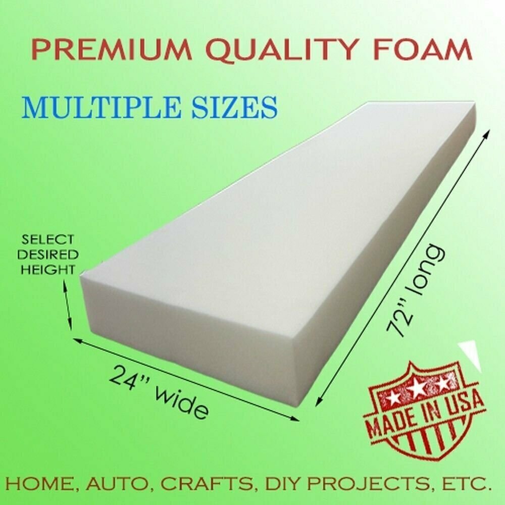 High Density Upholstery Seat Foam Cushion Replacement Home Crafts 4"x48"x96"