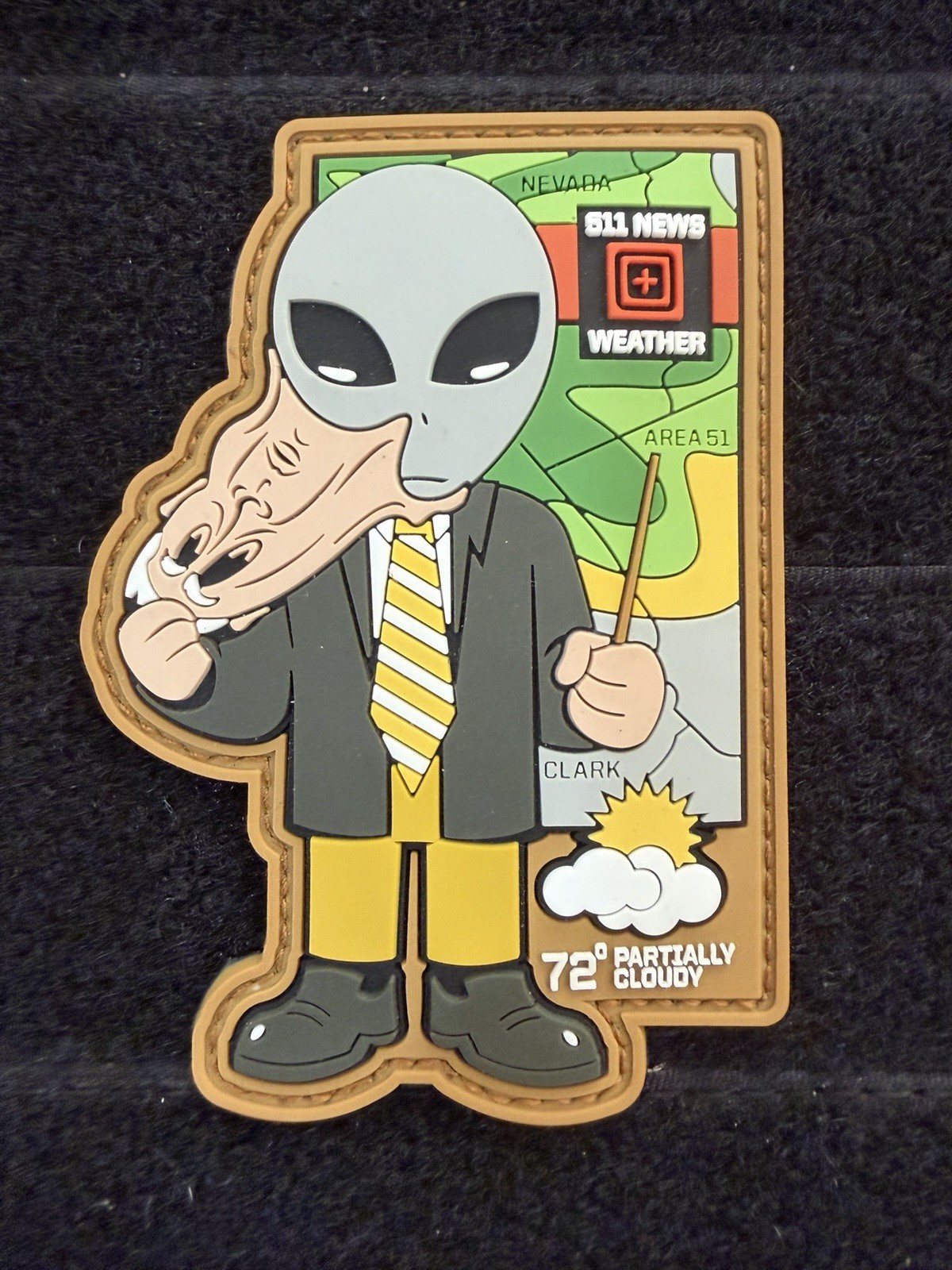 5.11 Tactical News Weatherman Alien "Mystery Aliens Series” PVC Morale Patch