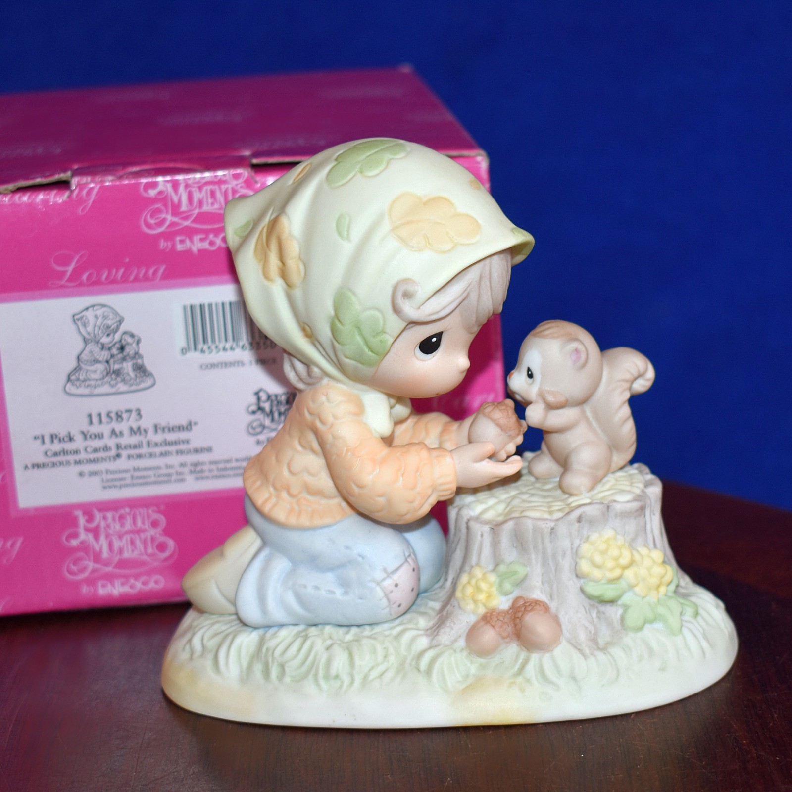 Precious Moments I PICK YOU AS MY FRIEND  Girl with Squirrel  Nuts   115873