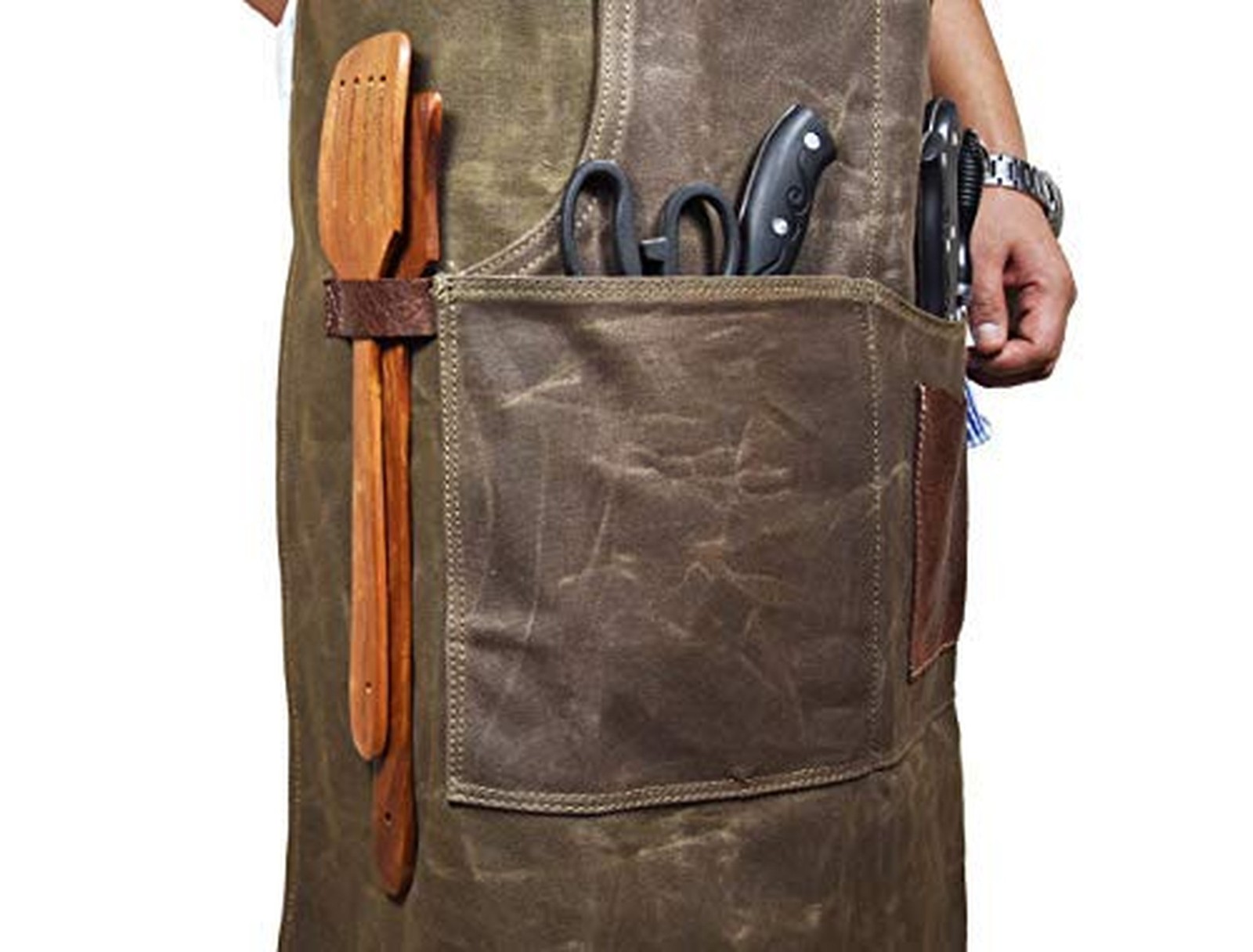 One Size Fits Utility Apron | Adjustable Cross-Back Straps | Multi-Use Shop A...