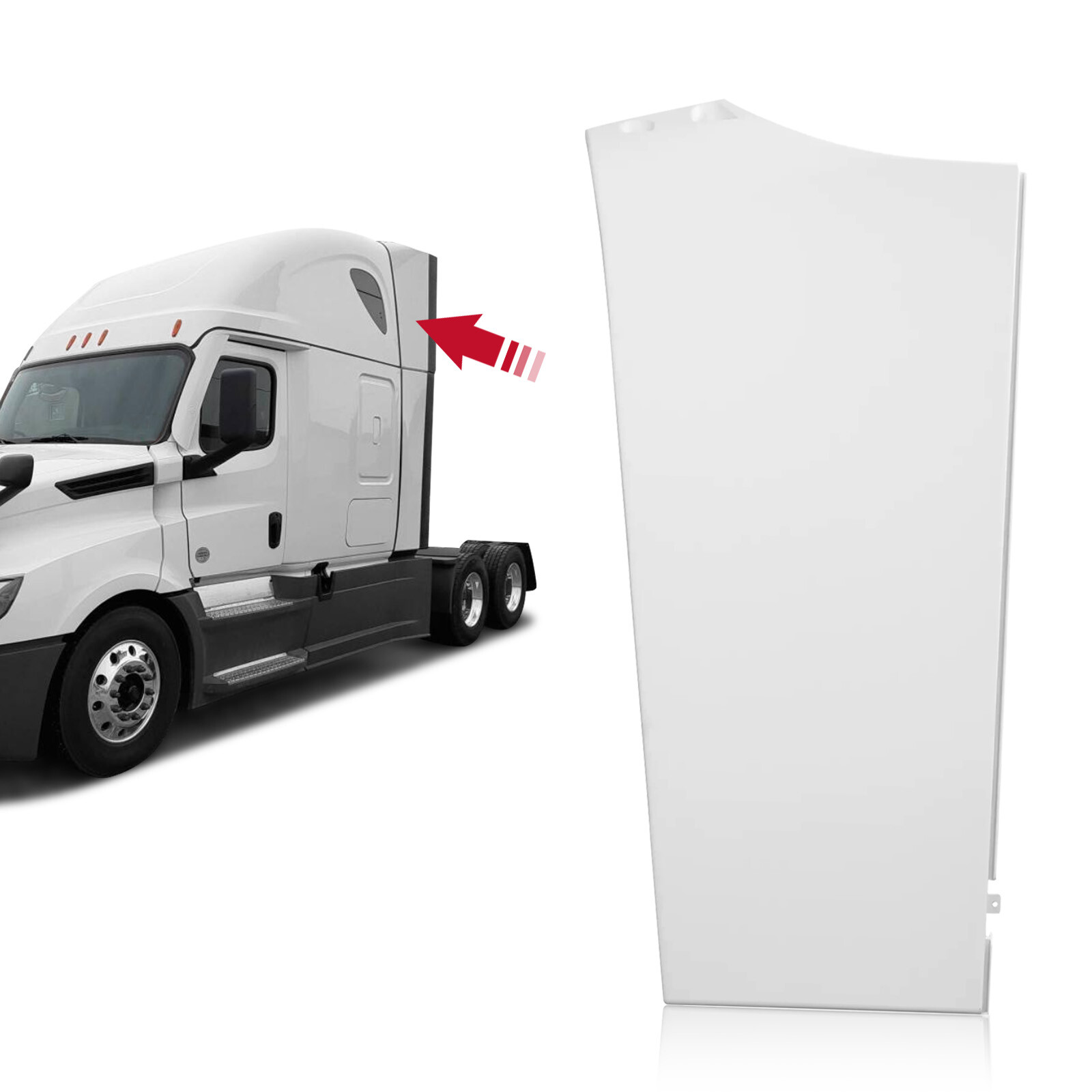 Left Upper Behind Cab Cabin Fairing For Freightliner Cascadia 2008-2020 New