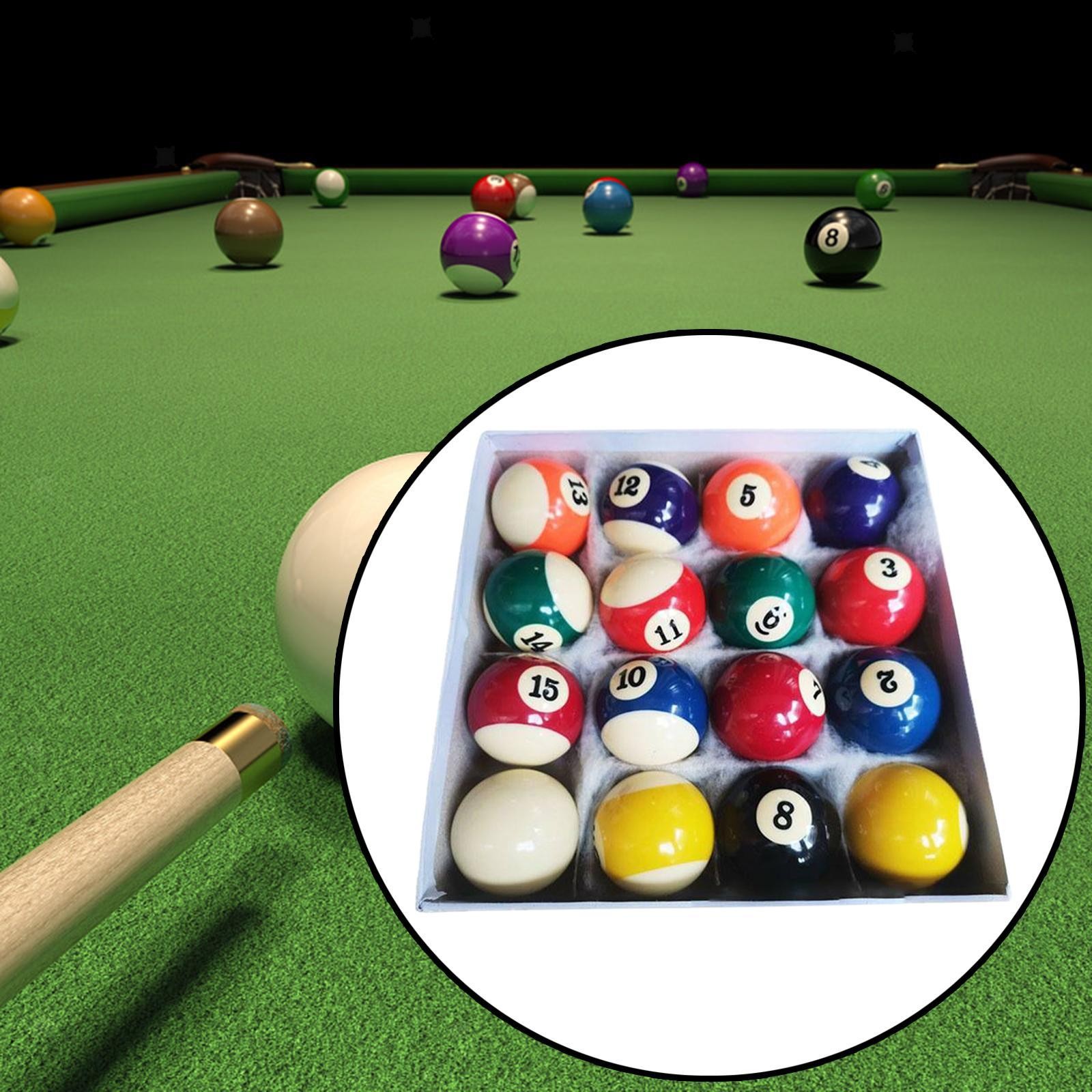 16x Billiard Balls Pool Balls Set Complete 16 Balls for Pool