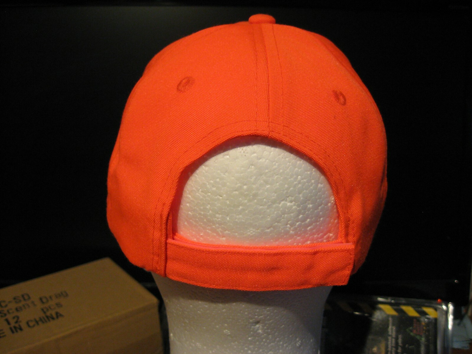 Blaze Orange Record Rack Logo Cap Embroidered Deer Hunting Hat / Adjustable