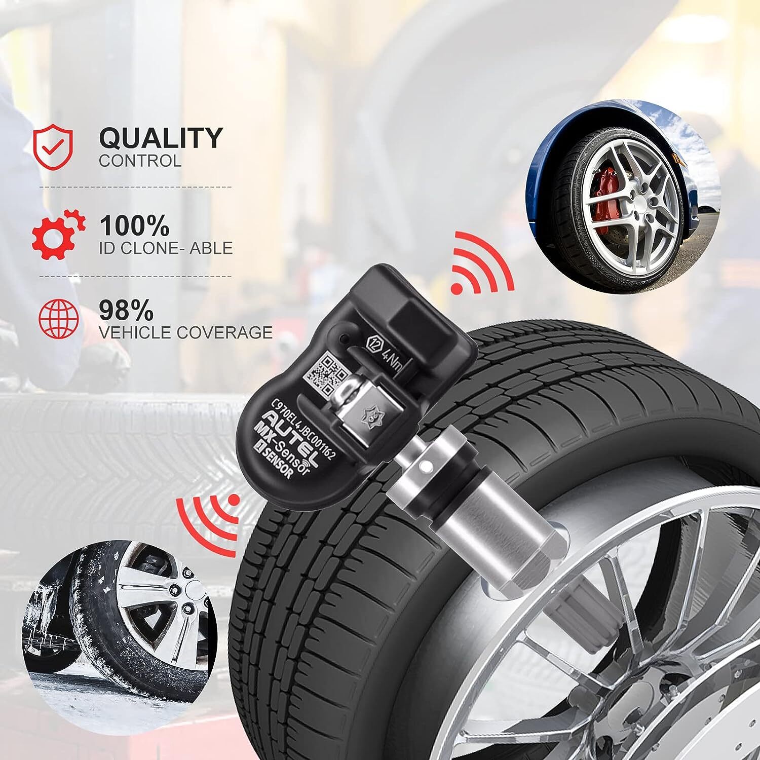 Autel MX-Sensor 2 in 1 Programmable TPMS Sensor for Tire Pressure Tool Universal