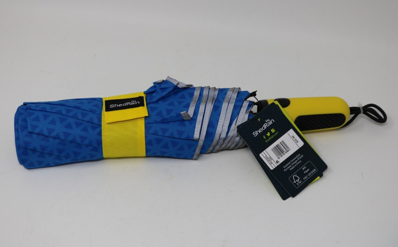 ShedRain Active Sport Compact Umbrella 47” Canopy Blue NWT
