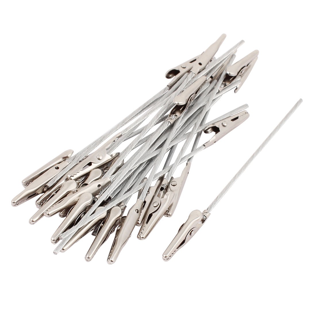 25Pack Non-insulated Electric Test Crocodile Metal Alligator Clips 4.9" L