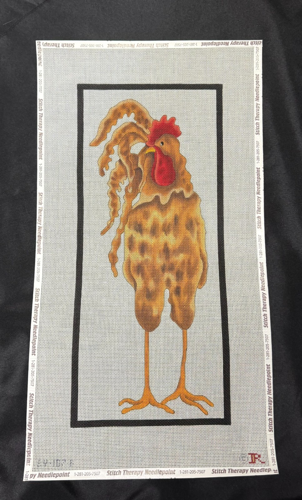Needlepoint Canvas - Brown Rooster - 13 mesh - Renaissance Designs