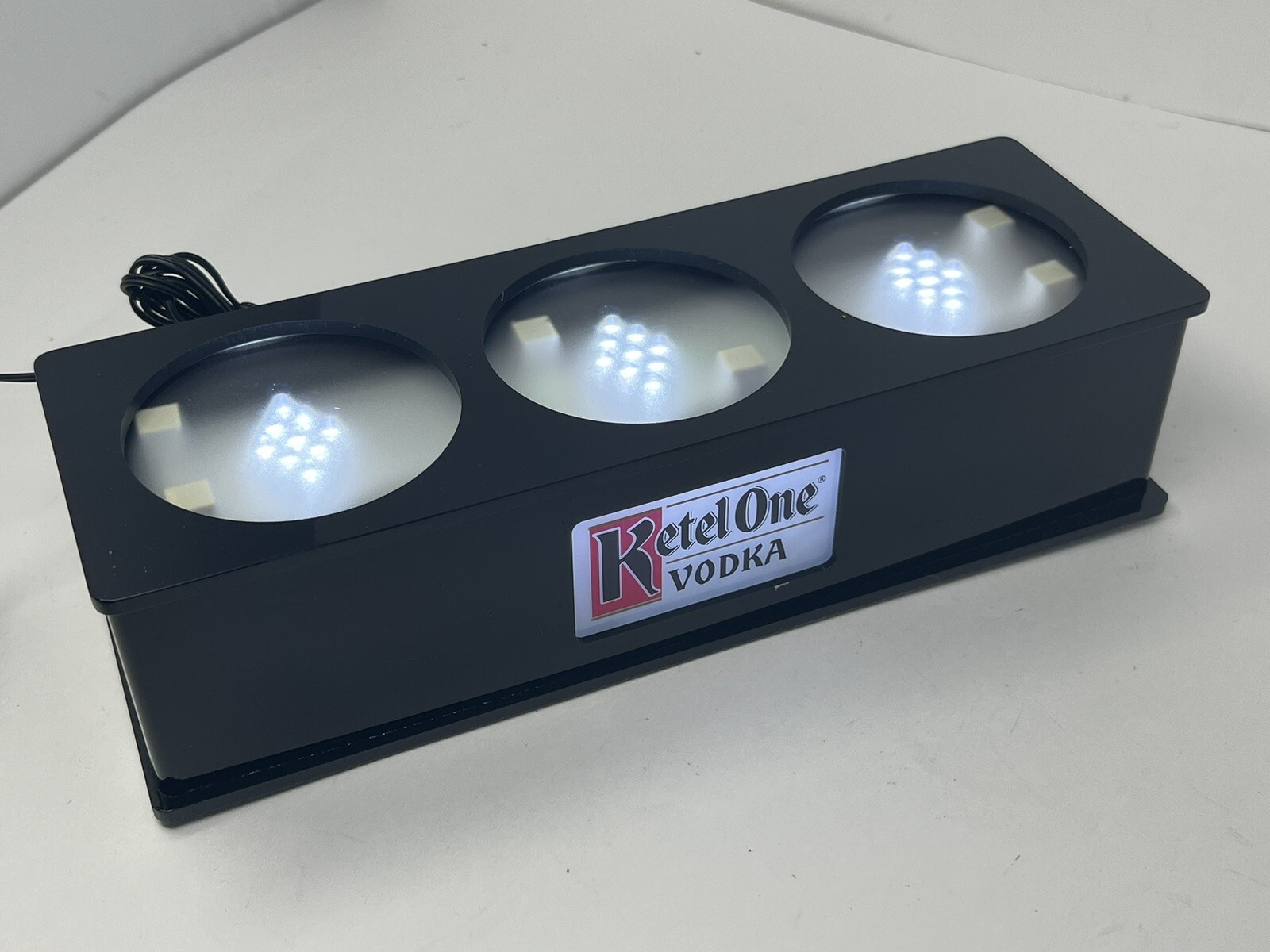 Ketel One Vodka Lighted Advertising Triple 3 Bottle Display New Bar Glorifier
