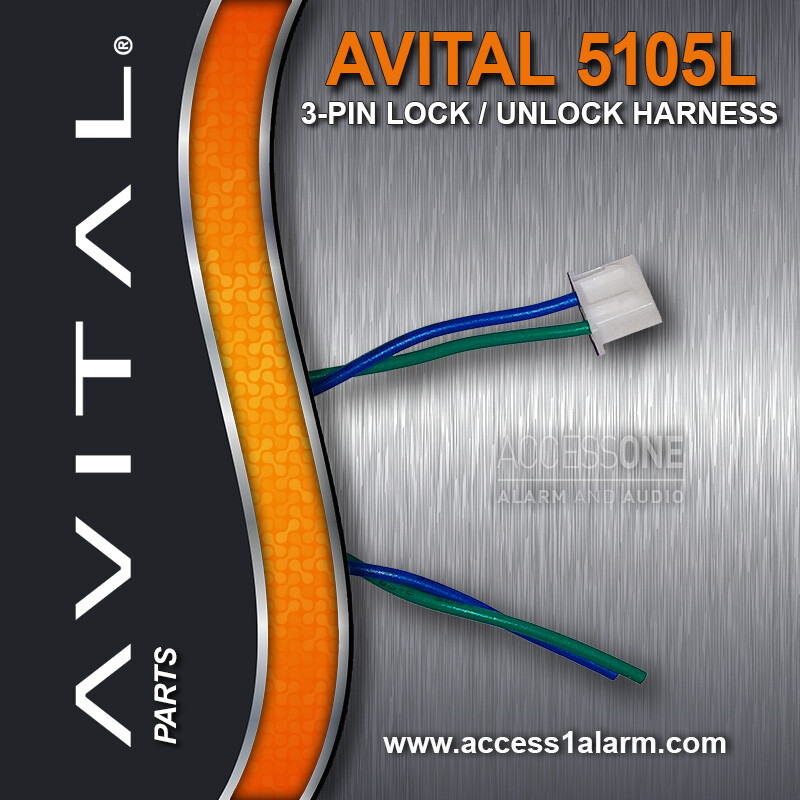 Avital 3-Pin Door Lock Unlock Harness For The Avital 5105L