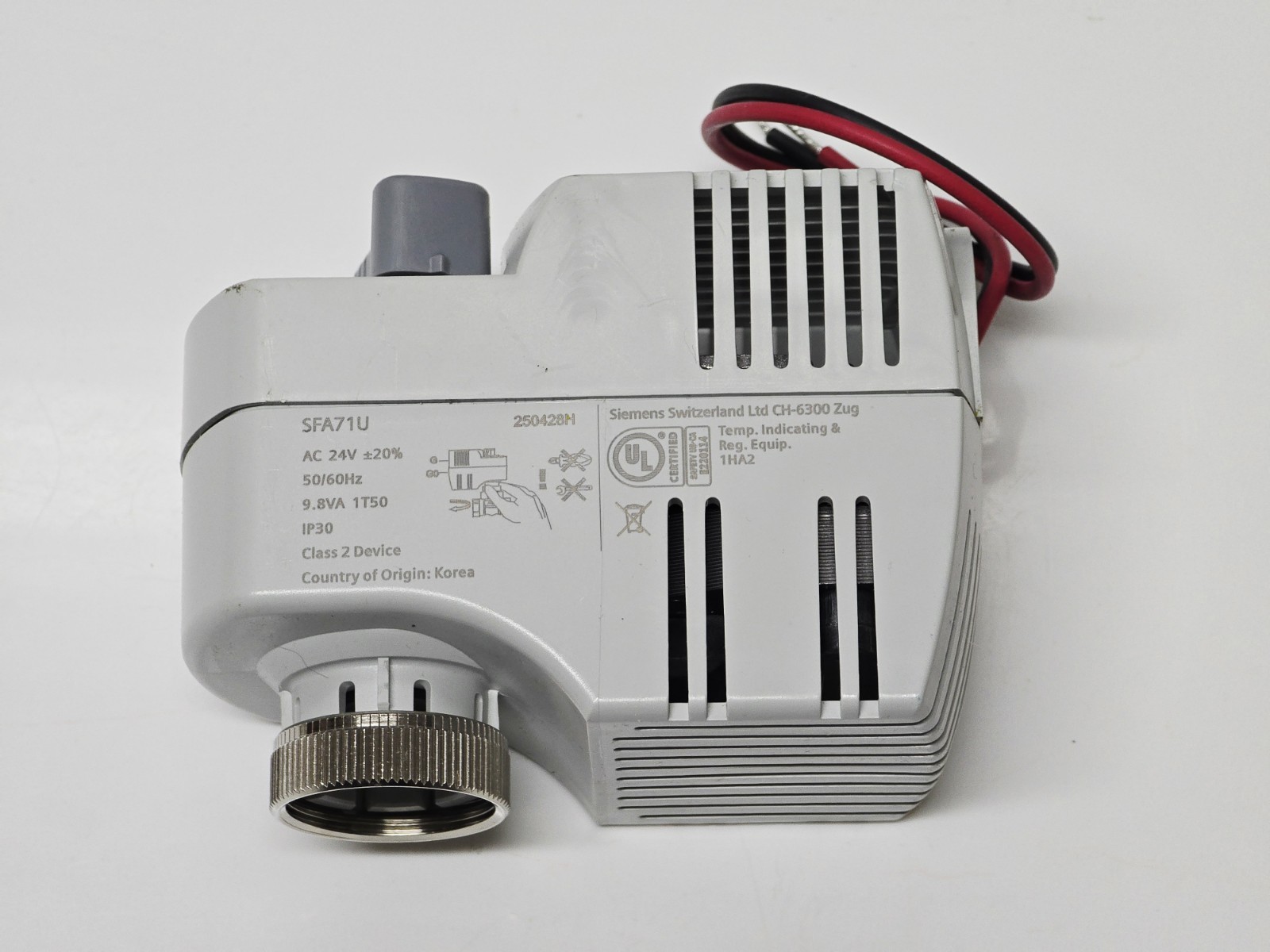 Siemens SFA71U 24V Zone Valve Temp Indicating Actuator Only HVAC 9.8VA