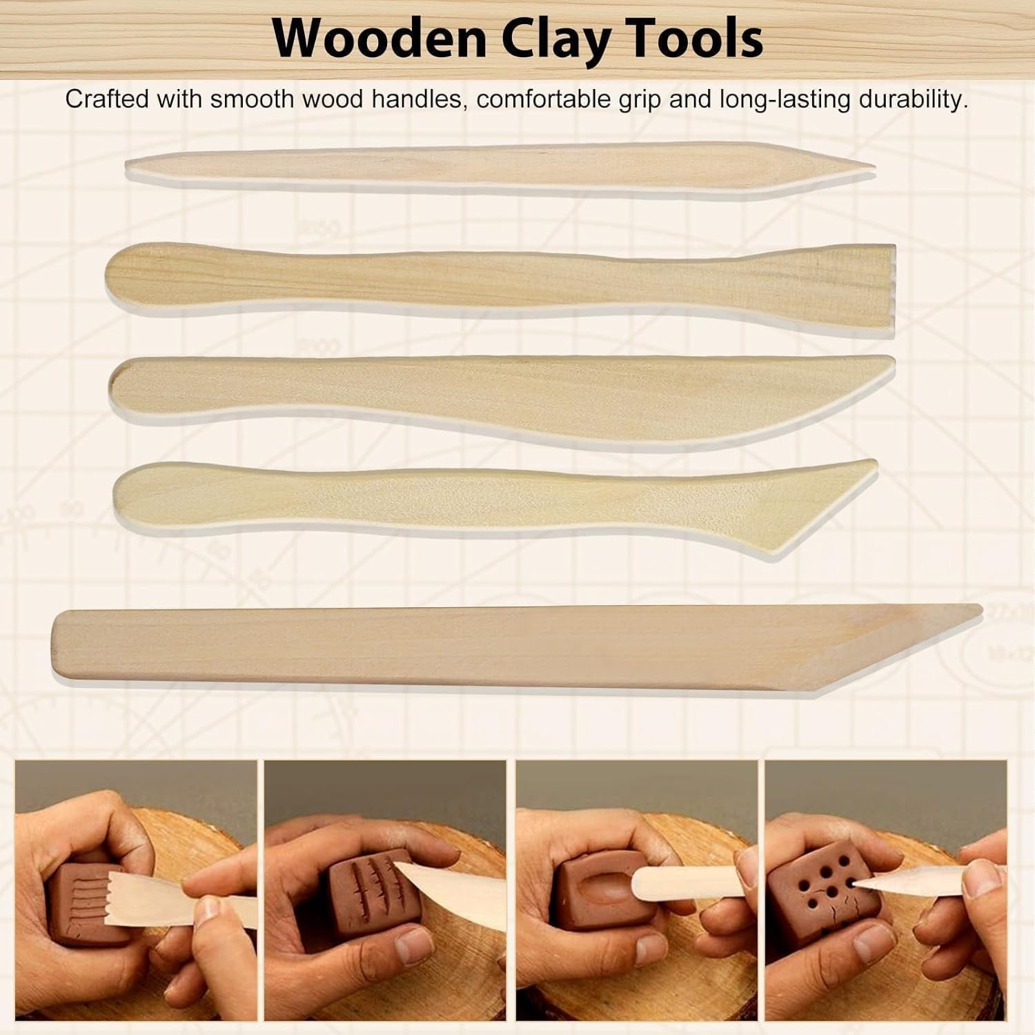 52PCS Pottery Tool Kit - Essential Clay Sculpting Tools for Creative Projects