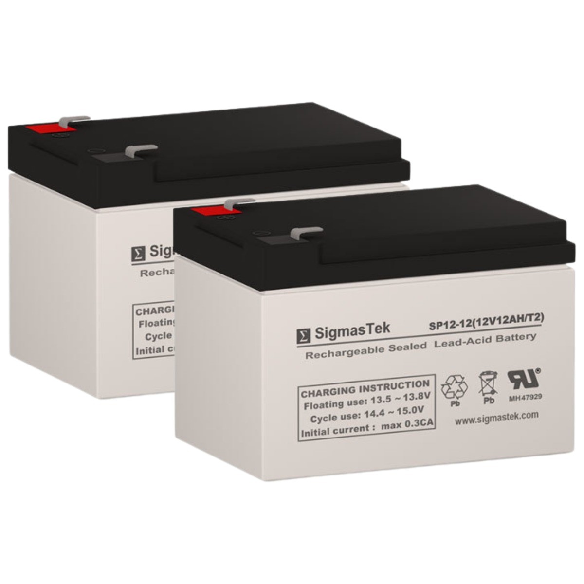 SP12-12 Replacement Battery Set for Pride Go-Go Elite 3-Wheel Scooter Wheelchair