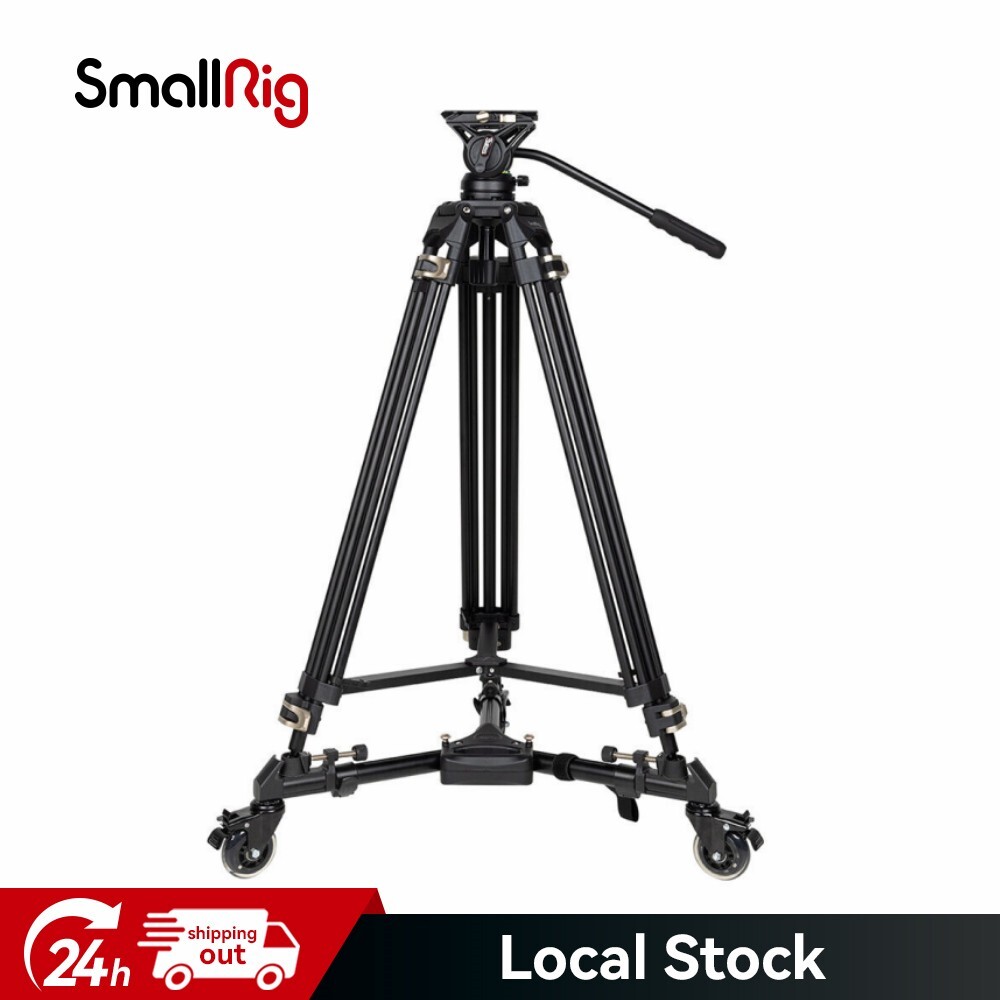 SmallRig 73" Fluid Head Heavy-Duty Camera Video Tripod & Tripod Dolly