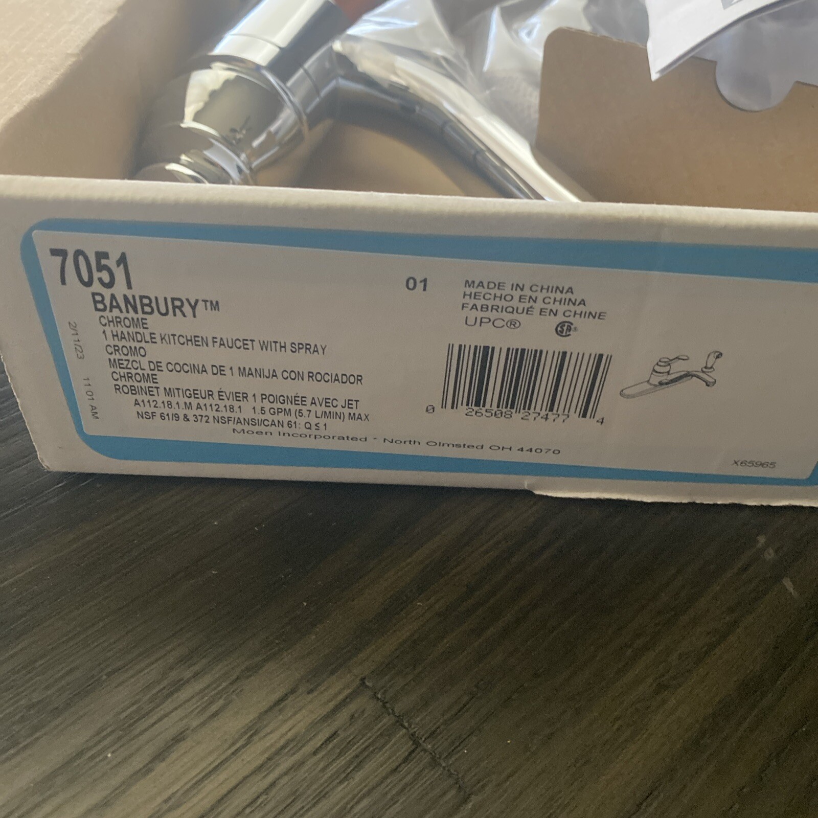 Moen 7051 Chrome One-Handle Kitchen Faucet