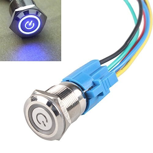 On/Off Push Button 16mm 19mm 25mm Switch HARNESS pigtail adapter (only) lot