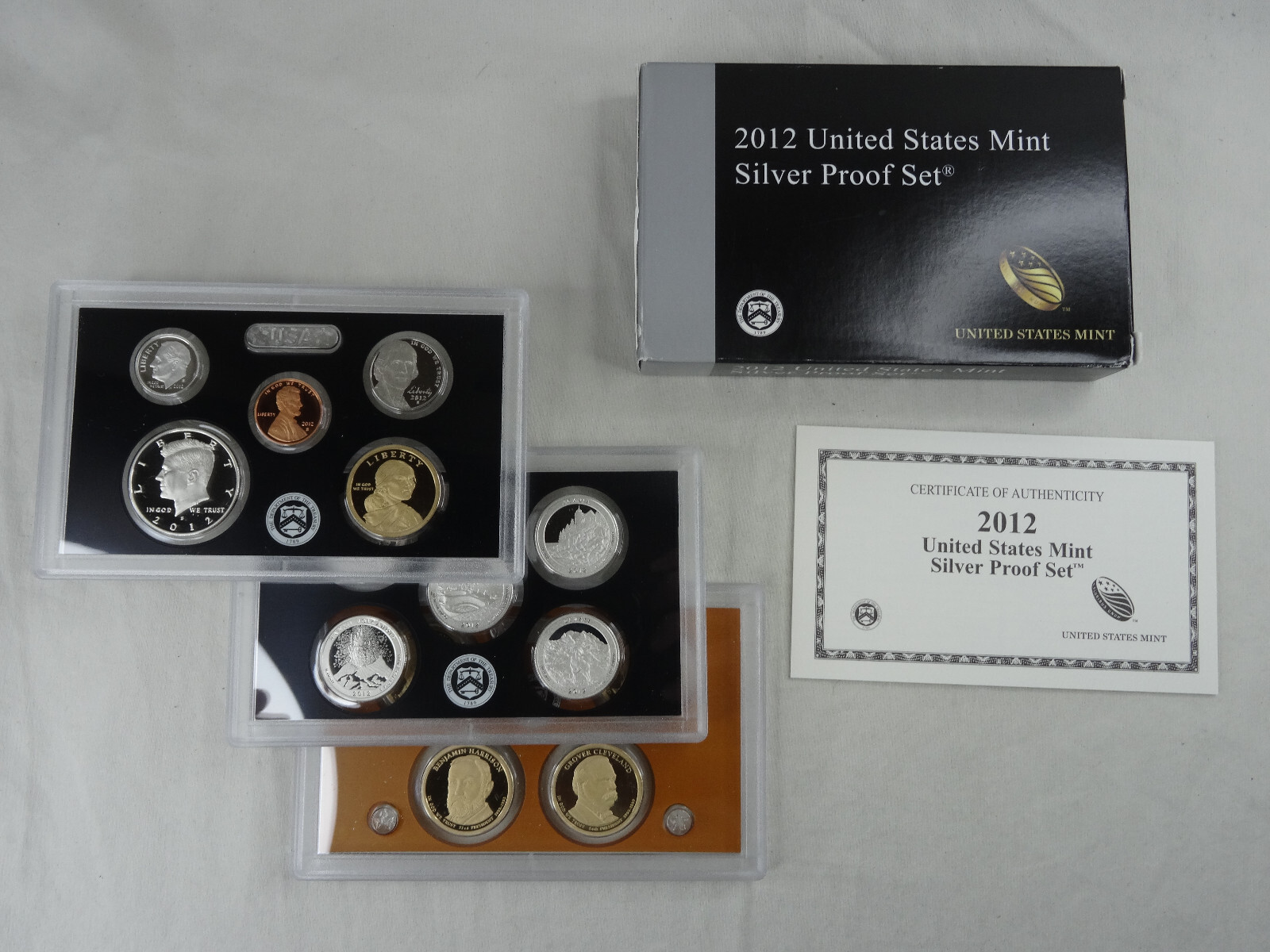2012-S US Mint Silver Proof Set with COA & Box 14 Coins 90% United States