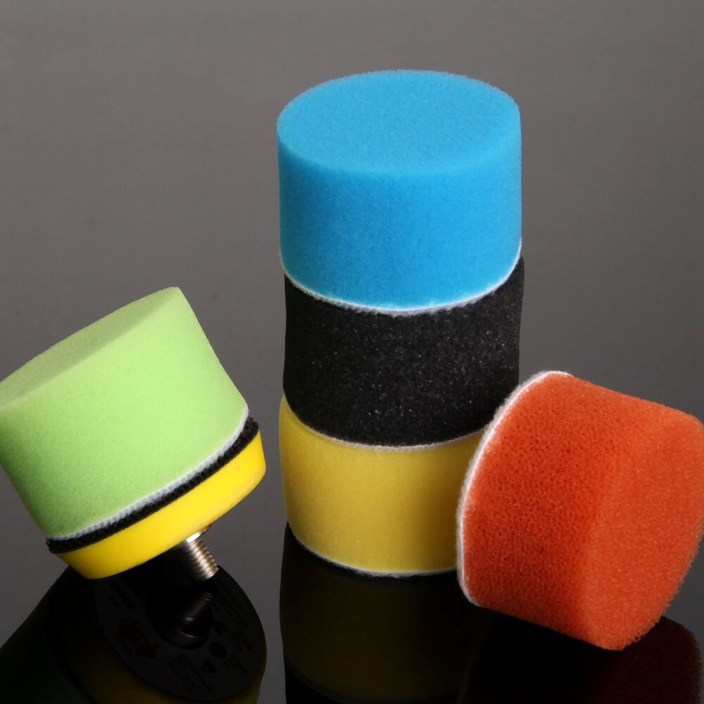 15x 2" Polishing Buffing Buffer Pads Set with 1Pc M6 Air Sander Thread Polisher