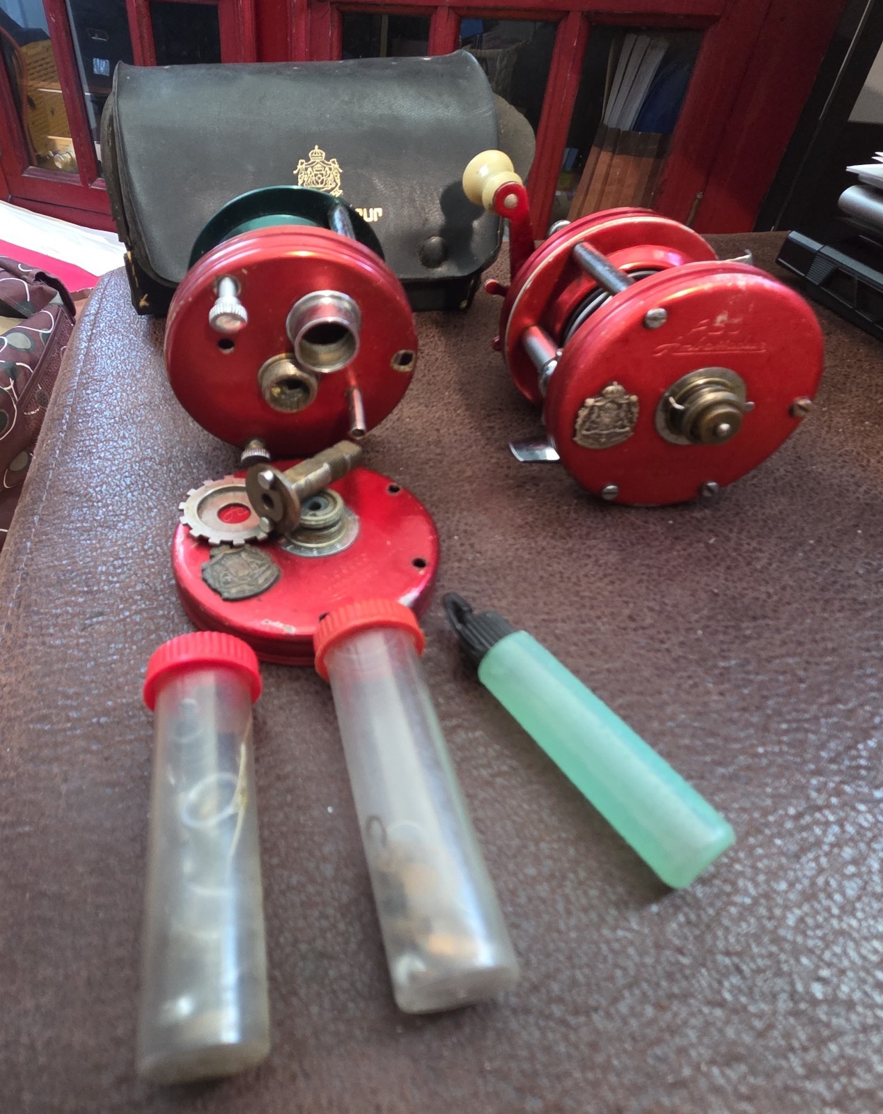 Vintage Abu Ambassadeur 5000 & 6000 Reel Lot Sweden Red Parts Repair