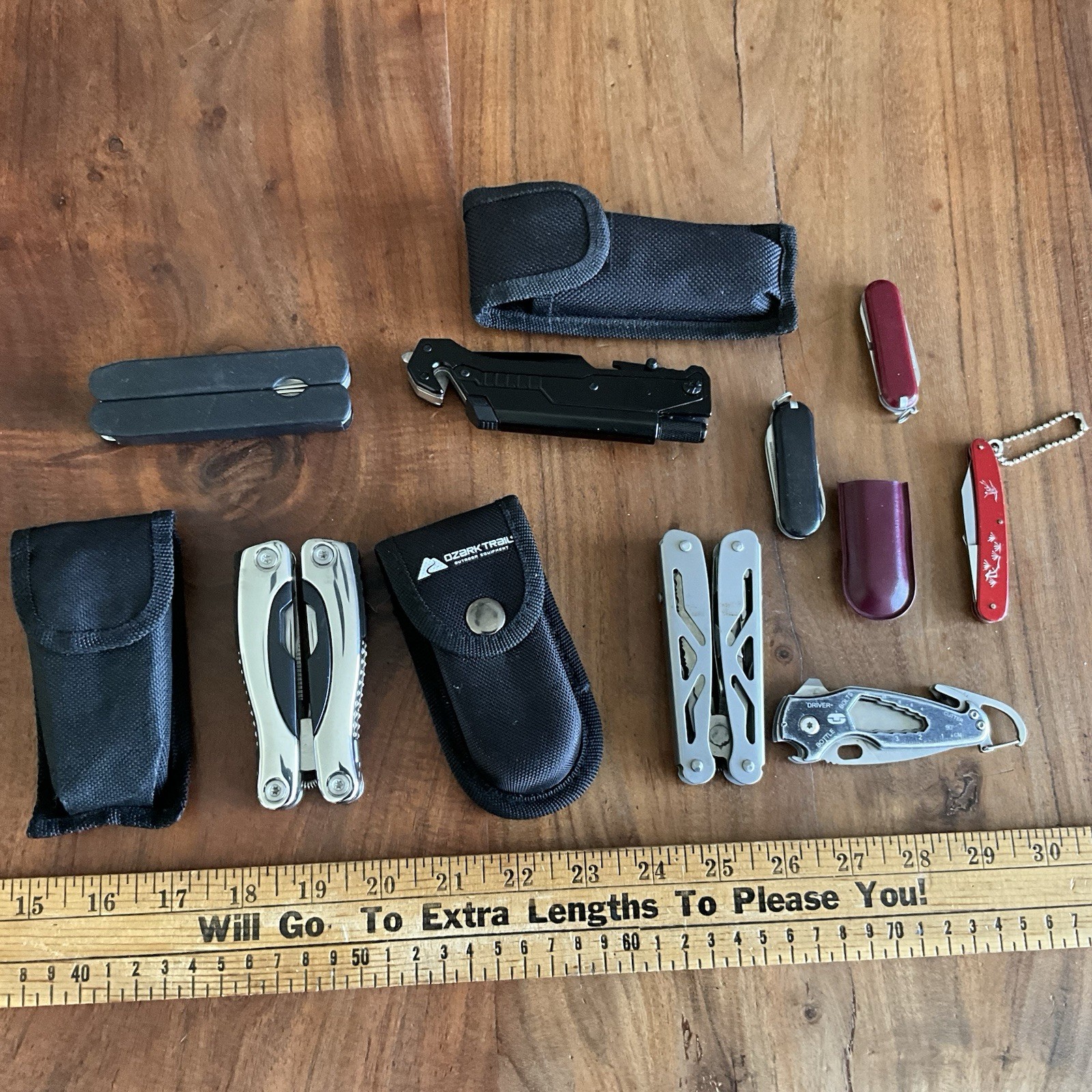Mixed Pocket Knife Utility Multi-Tool Lot Sheaths