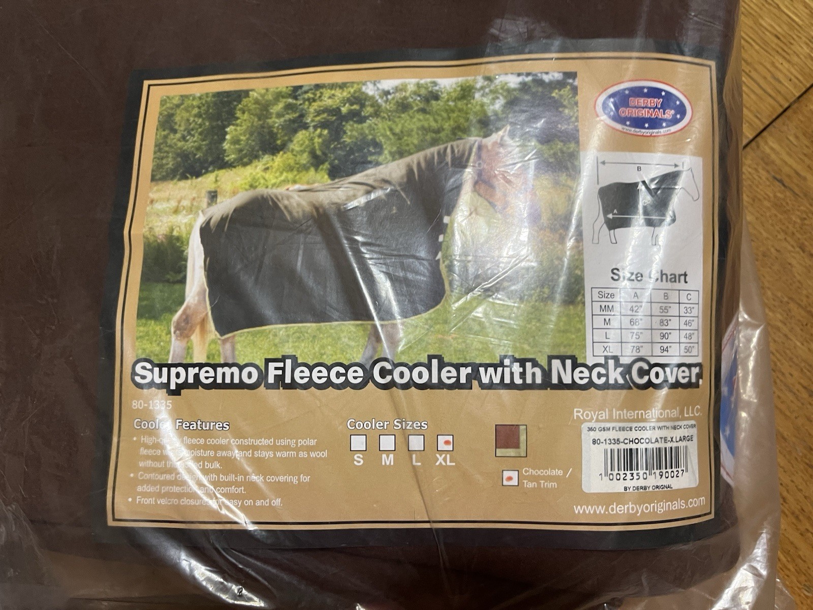 Derby Originals Brown Fleece Cooler XL 81-84”