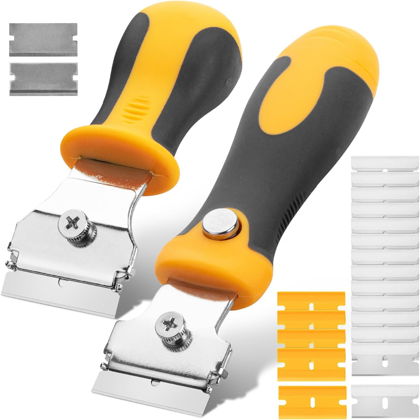 Bates- Razor Blade Scraper Set, 2 Pack, Standard & Adjustable Handle | Extra 20