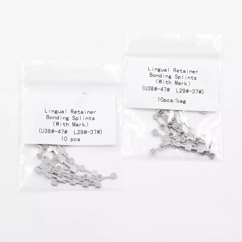 10 Pcs/Pack Dental Lingual Retainer Bonding Splints Orthodontic Wire Upper/Lower