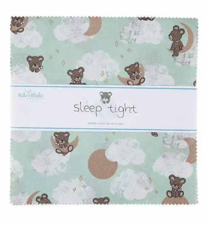 Layer Cake 10" Precut Fabric 42pc Riley Blake "Sleep Tight" Gabrielle Neil Baby