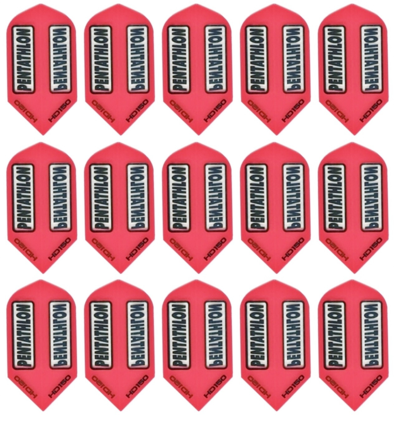 5 New Sets Pentathlon HD150 Slim Dart Flights - Ships with Tracking - Red