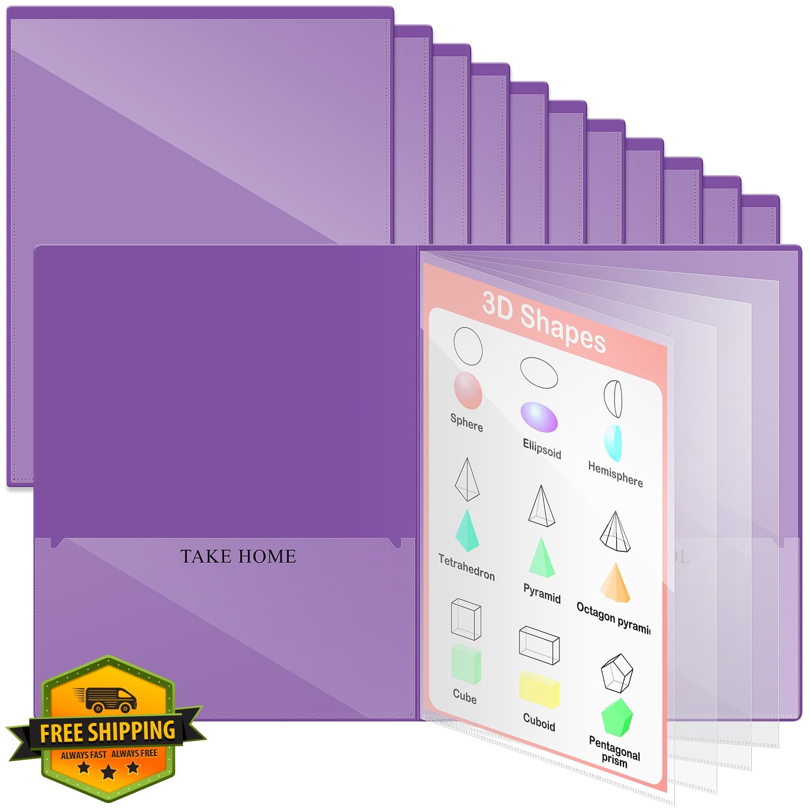 Henoyso 12 Purple Folders