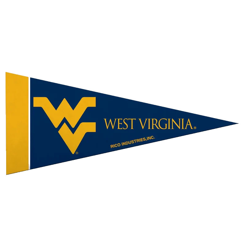 West Virginia Mountaineers Mini Pennant WVU 4”x9" Big 12 NCAA Basketball New