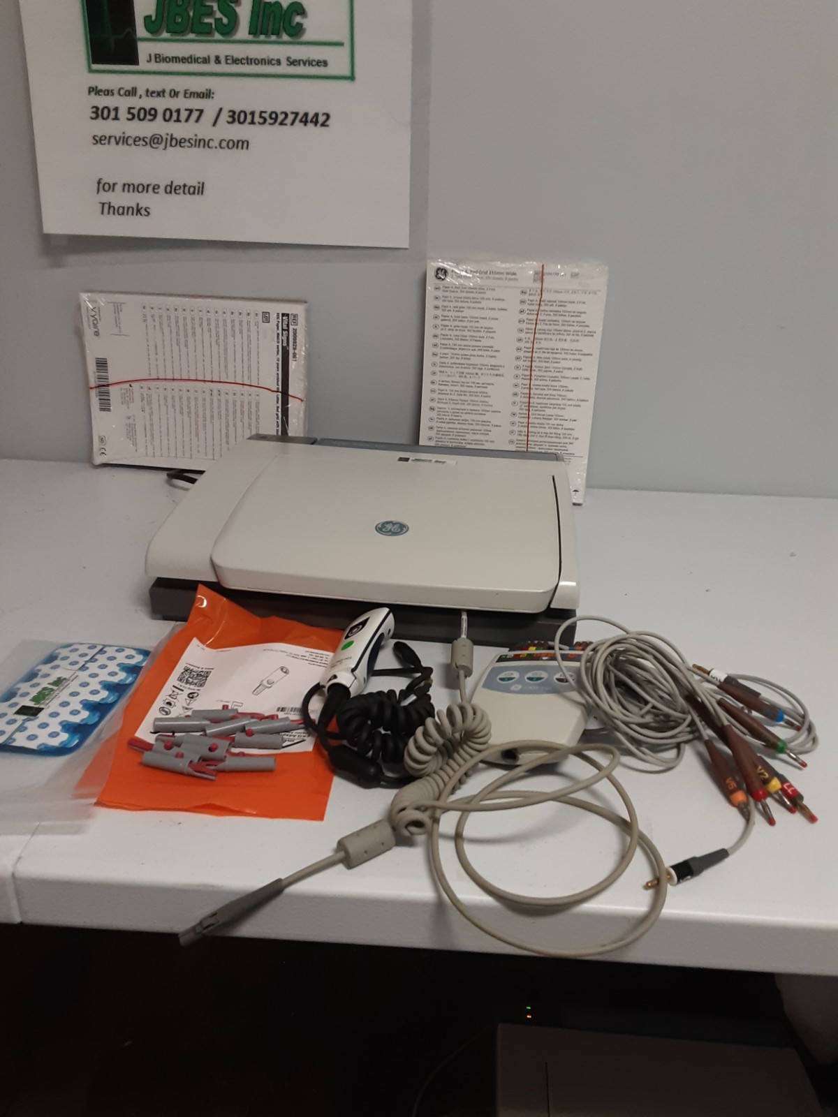 GE MAC 5500 HD EKG , with all accessories 60 day free waranty and retun incl