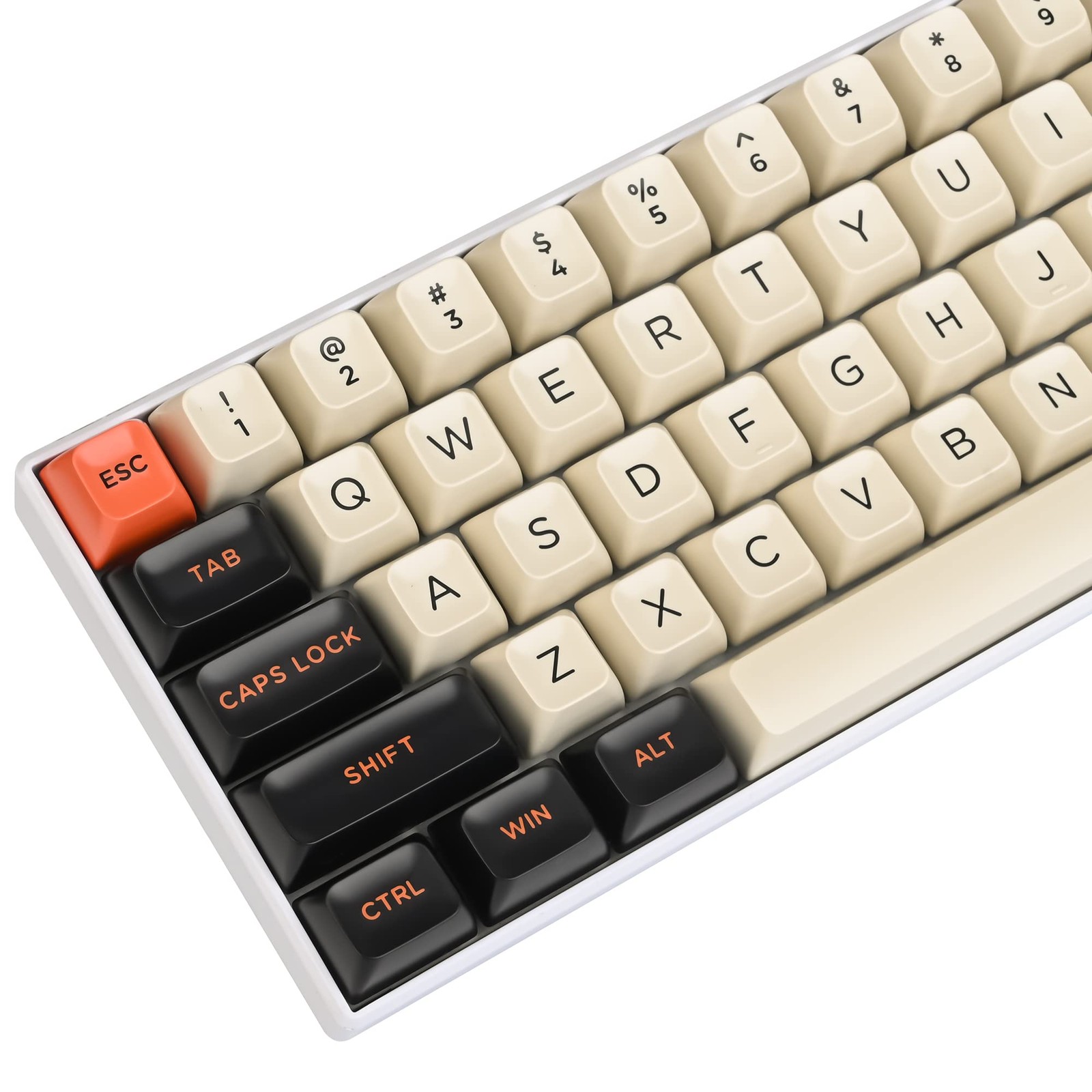 Ussixchare 150-Key Carbon Keycaps ASA Profile PBT Key Cap Set for ASA/Carbon
