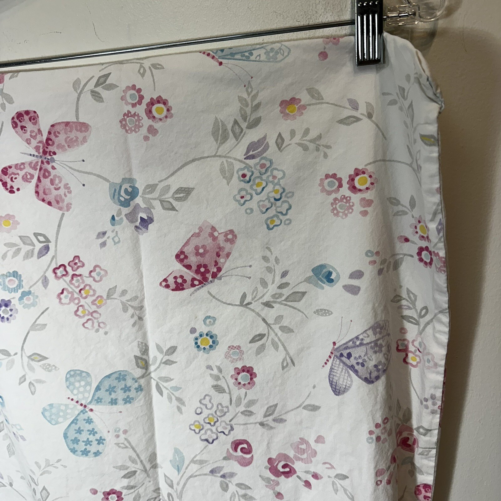 Pottery Barn Kids Girls Butterfly Pattern Cotton Pillowcase
