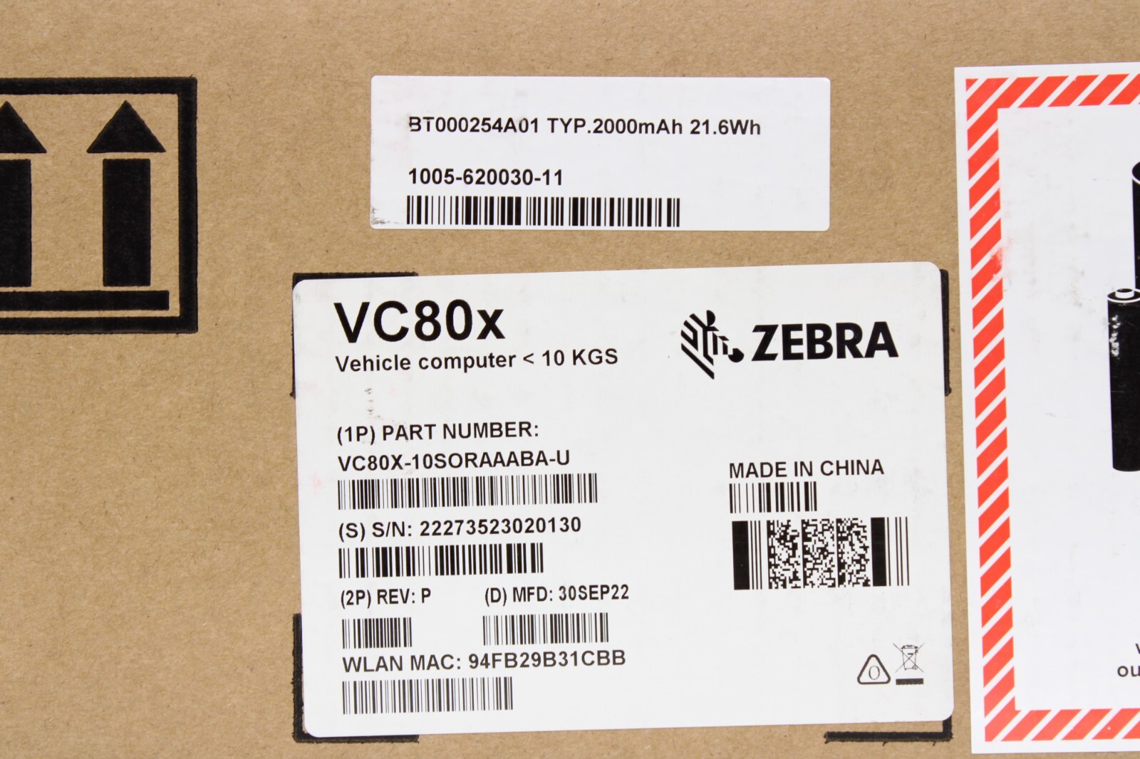 Zebra VC80X Vehicle Mounted Data Terminal Mobile Computer Device Use Android OS