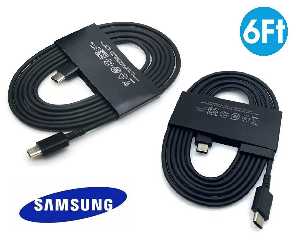 2X Original Samsung Galaxy S24/S23/S22/S21 5G USB-C 6FT Super Fast Charge Cable