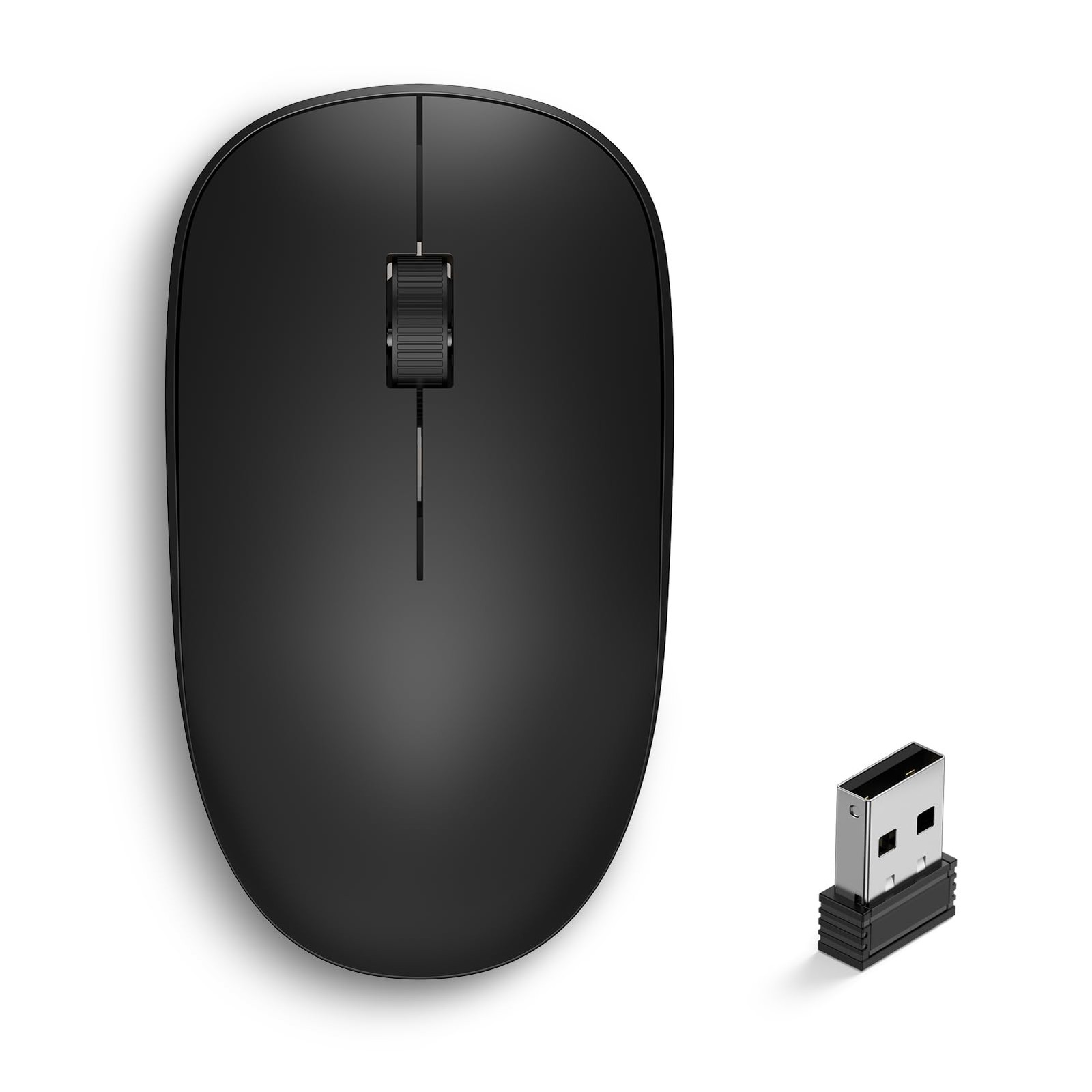 Wireless Mouse, 2.4GHz Computer Mice with USB Receiver, Portable Battery Powe...