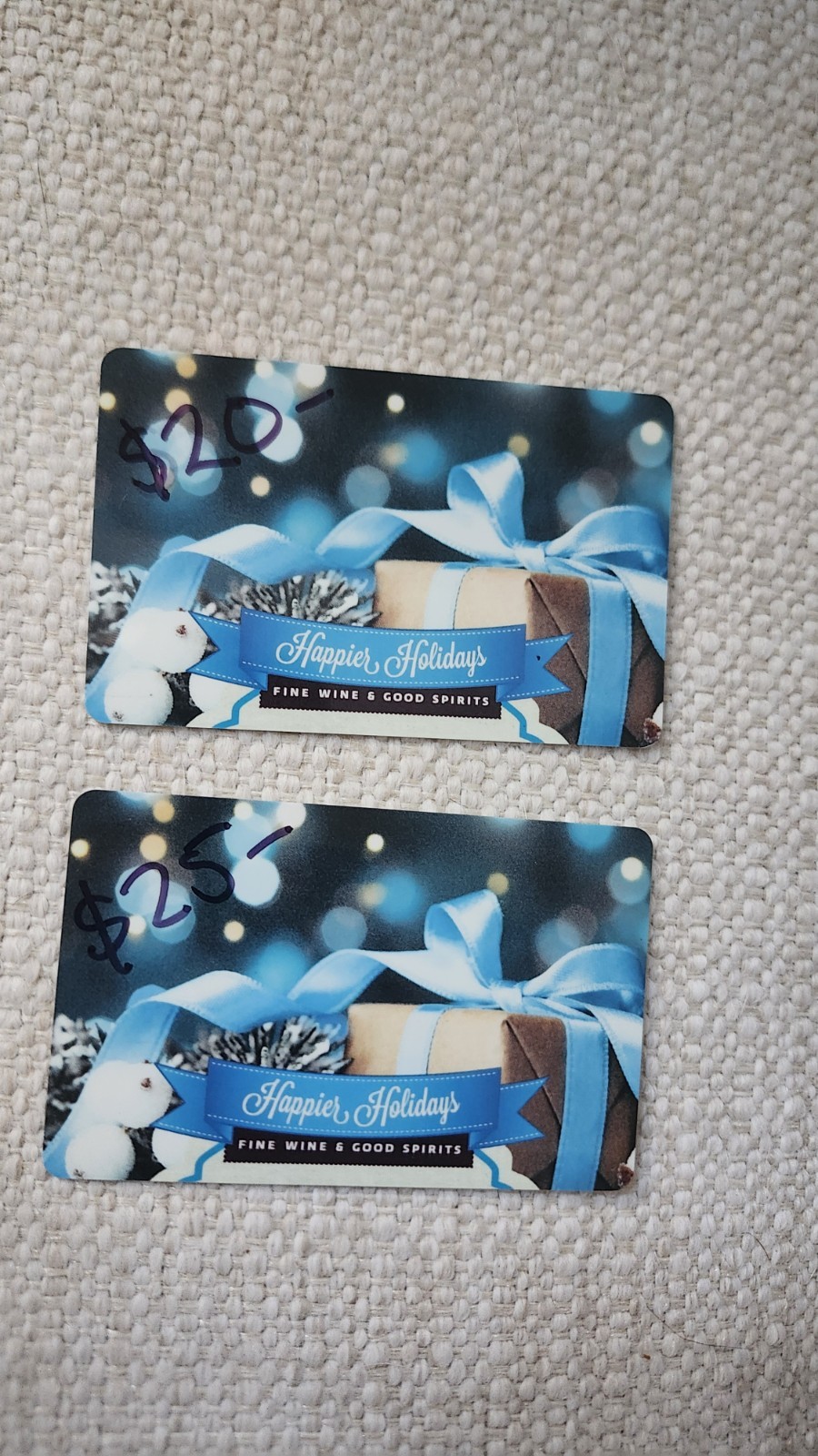 (2) Fine Wine And Good Spirits Gift Cards $45 Total