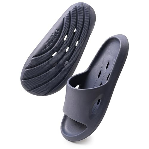Shower Shoes Quick-Dry Non-Slip Bathroom 10-10.5 Wide Women/8.5-9 Men Navy Blue