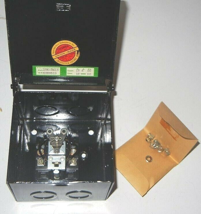 New WARD LEONARD ELECTRIC Enclosure Box MOTOR RELAY 12 Volt, 6 Amp, DC 106-341