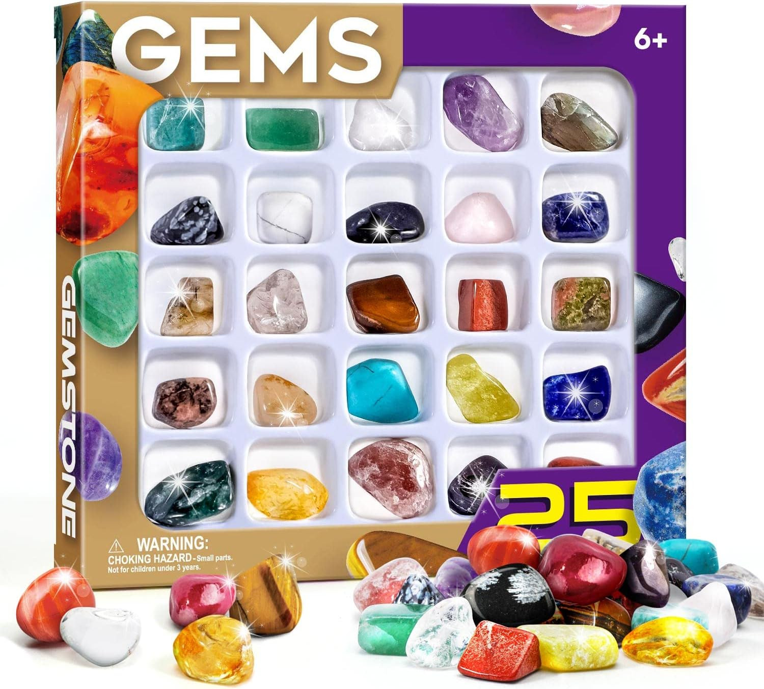 Science Gifts for Kids Boys Girls Geology Kit Gift Gemstones Collection Gemstone