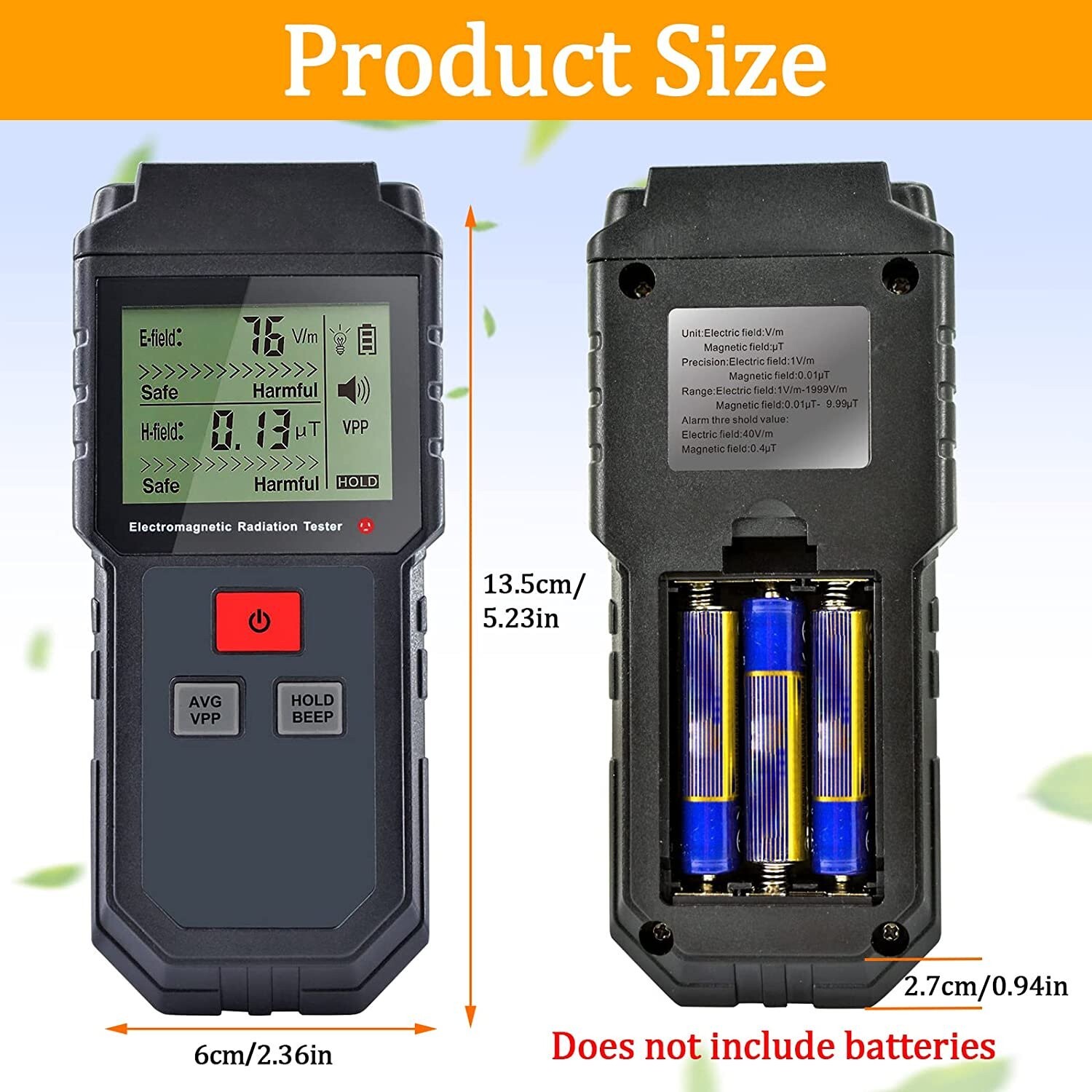 Emf Meters，geiger Counter, LCD Electromagnetic Radiation Detector, Handheld Port