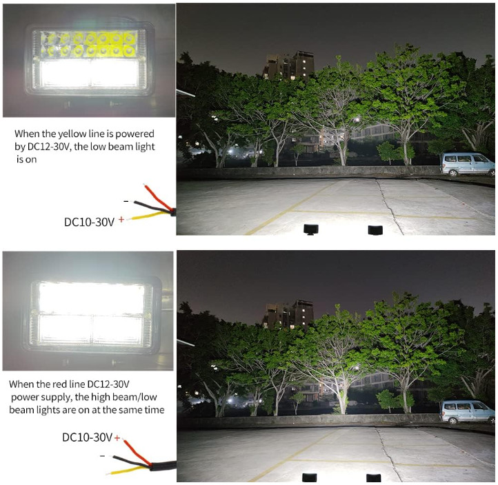 LED Tractor Work Lights 2PCS Approx 6Inch Combo Beam Driving Lights Work Auxili