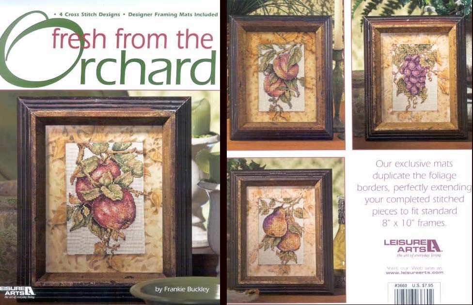 Leisure Arts Cross Stitch Chart 3660 Fresh From the Orchard