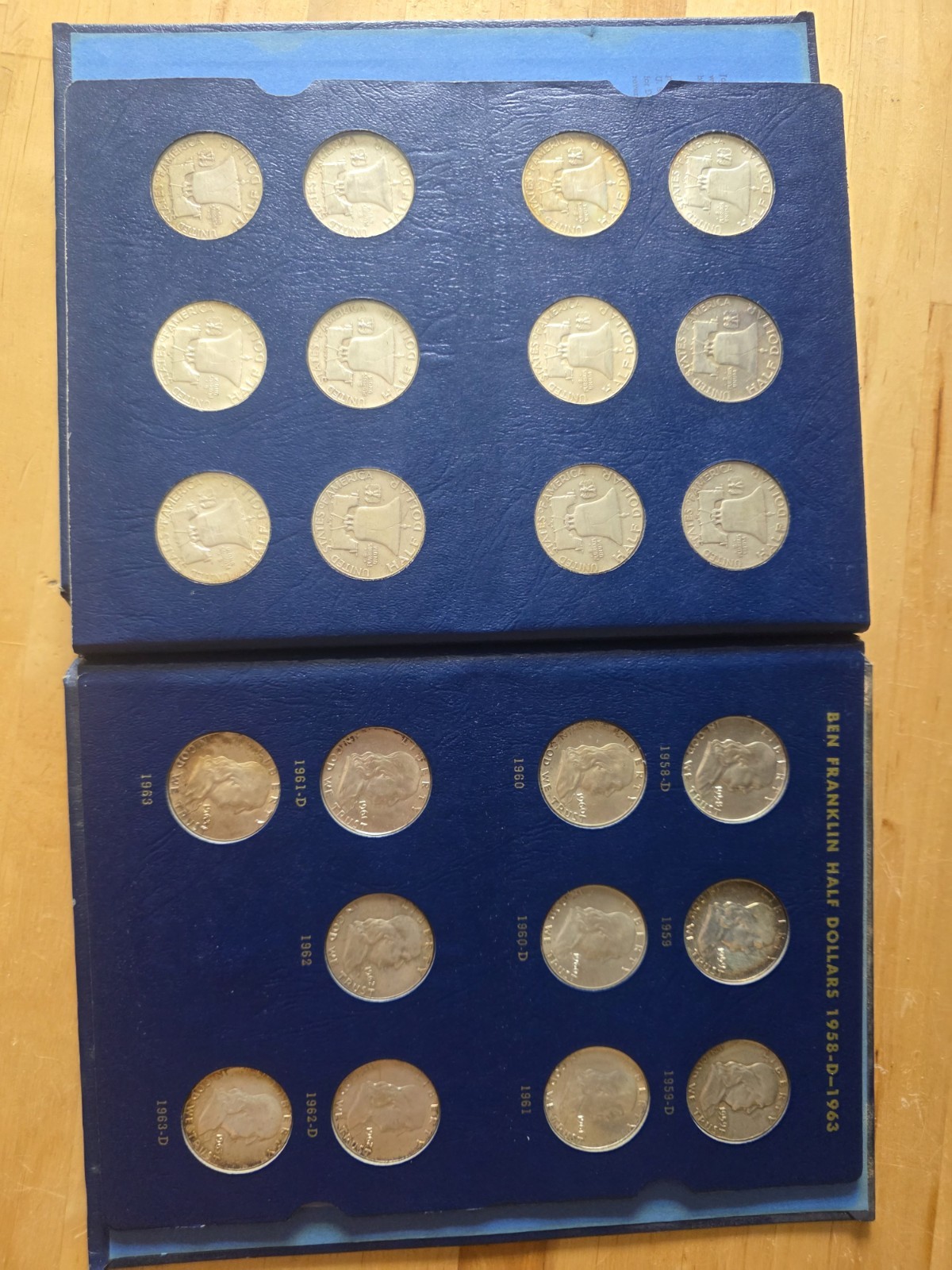 Complete Franklin Half Dollar Set 1948-1963 35 Coins, 90% Silver